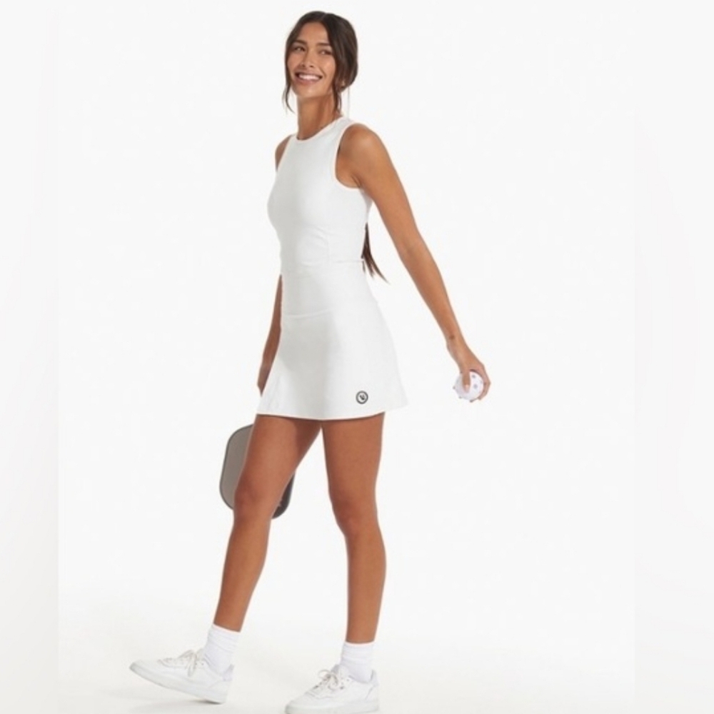 Vuori Topspin BreatheInterlock Dress In White